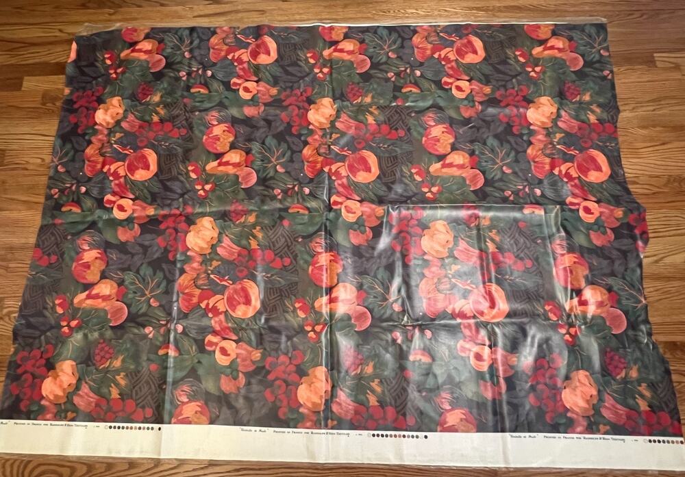 "Corbeille de Fruits" Randolph & Hein Coated Cotton Fabric France 57" x 2 Yards